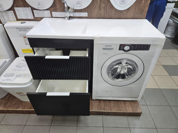 Тумба 60 см под столешницу Enfida черная. (Уценка)